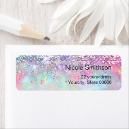 glitter paars optisch etiket