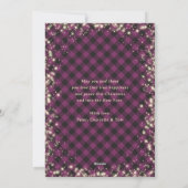 Glitter Paars Pset Gold 3 Fotokerstfeest Feestdagenkaart (Achterkant)