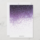 Glitter Paars Sweet 16 / Cocktailparty Uitnodiging (Achterkant)