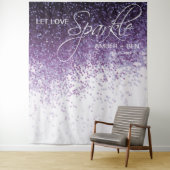 Glitter Paarse Confetti Trouw Achterwand Ontvangst Wandkleed (In situ)