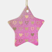 glitter / paarse glitter keramisch ornament (Rechts)