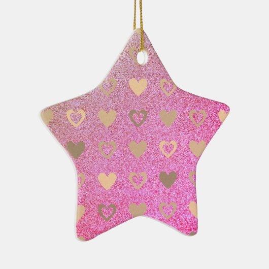 glitter / paarse glitter keramisch ornament (Rechts)