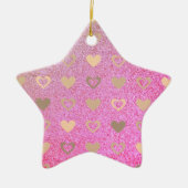 glitter / paarse glitter keramisch ornament (Voorkant)