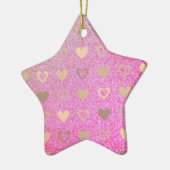 glitter / paarse glitter keramisch ornament (Links)