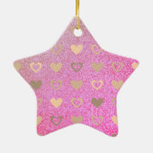 glitter / paarse glitter keramisch ornament (Achterkant)