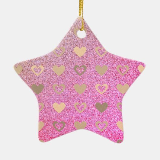 glitter / paarse glitter keramisch ornament (Achterkant)