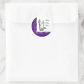Glitter Paarse hoge hak schoen Stickers (Tas)
