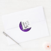 Glitter Paarse hoge hak schoen Stickers (Envelop)