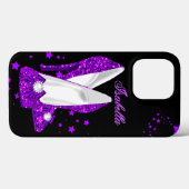 Glitter Paarse Hoge Hakken Zwart Case-Mate iPhone Case (Achterkant (horizontaal))