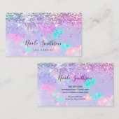 glitter paarse opaal visitekaartje (Voorkant / Achterkant)