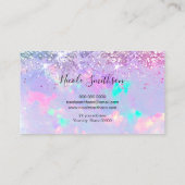 glitter paarse opaal visitekaartje (Achterkant)
