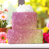 Glitter Paarse roze gele kleurige regenboog Cadeaupapier