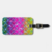 Glitter Paarse Snakeskin Bagagelabel (Voorkant horizontaal)