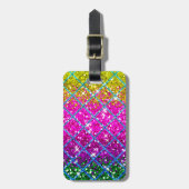 Glitter Paarse Snakeskin Bagagelabel (Voorkant verticaal)