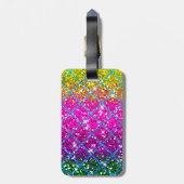 Glitter Paarse Snakeskin Bagagelabel (Achterkant verticaal)