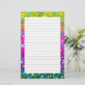 Glitter Paarse Snakeskin Briefpapier (Staand voorkant)