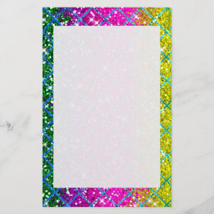 Glitter Paarse Snakeskin Briefpapier