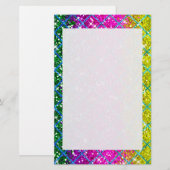 Glitter Paarse Snakeskin Briefpapier (Voorkant / Achterkant)