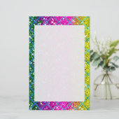 Glitter Paarse Snakeskin Briefpapier (Staand voorkant)