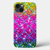 Glitter Paarse Snakeskin Case-Mate iPhone Case (Achterkant)
