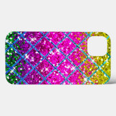 Glitter Paarse Snakeskin Case-Mate iPhone Case (Achterkant (horizontaal))