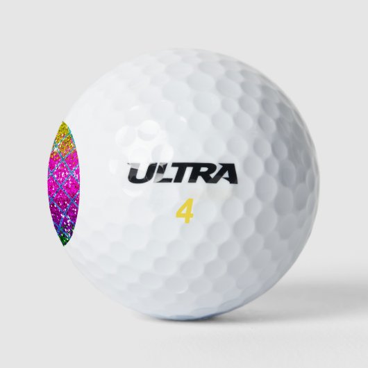 Glitter Paarse Snakeskin Golfballen (Logo)