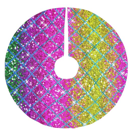 Glitter Paarse Snakeskin Kerstboom Rok (Voorkant)