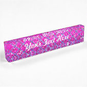 Glitter Paarse Snakeskin Naambordje
