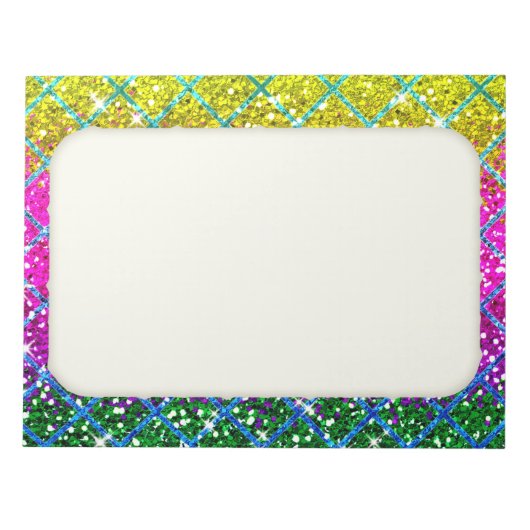 Glitter Paarse Snakeskin Notitieblok (Voorkant)