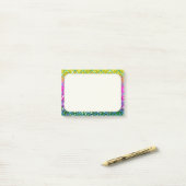 Glitter Paarse Snakeskin Post-it® Notes (Op bureau)