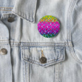 Glitter Paarse Snakeskin Ronde Button 5,7 Cm (In situ)