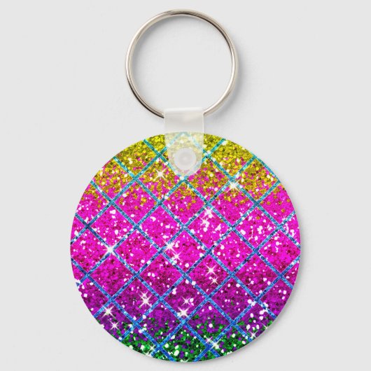 Glitter Paarse Snakeskin Sleutelhanger (Voorkant)