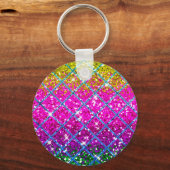 Glitter Paarse Snakeskin Sleutelhanger (Voorkant)