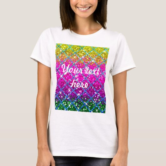 Glitter Paarse Snakeskin T-shirt (Voorkant)