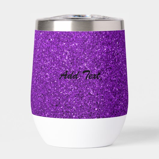 Glitter Paarse tekst toevoegen (Voorkant)