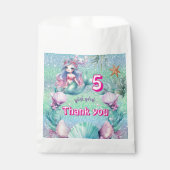 Glitter paarse zeemeermin verjaardagsgunst Tassen Bedankzakje (Voorkant)