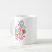 Glitter Paashaas Typografie Koffiemok (Voorkant links)
