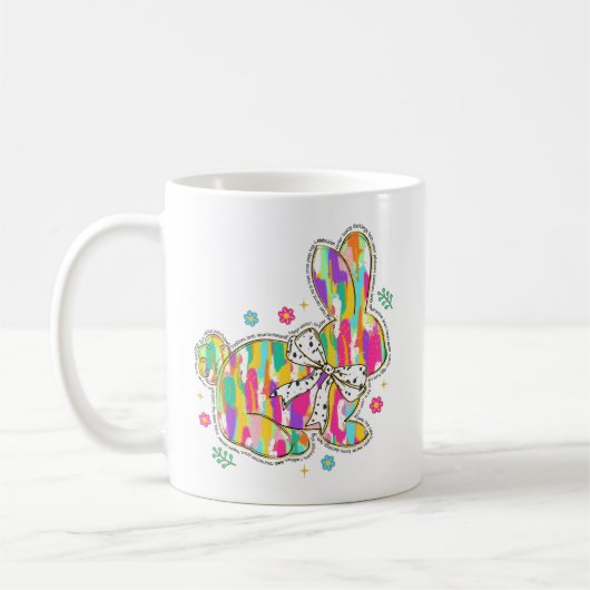Glitter Paashaas Typografie Koffiemok (Links)
