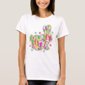 Glitter Paashaas Typografie T-shirt (Voorkant)