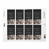 Glitter Pailletten Glam Bruiloft Wijnlabels Etiket (Full Sheet)