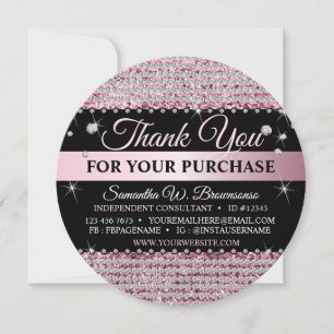 Glitter Pailletten Roze Sieraden Dank Je circle Kaart