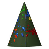 Glitter Paintball Feest Paint Spatten Feesthoedjes (Achterkant)