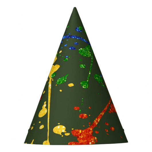 Glitter Paintball Feest Paint Spatten Feesthoedjes (Voorkant)