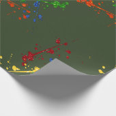 Glitter Paintball Feest Paint Splatter Cadeaupapier (Hoek)