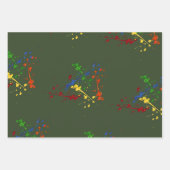 Glitter Paintball Feest Verfspatten Inpakpapier Vel (Voorkant 2)