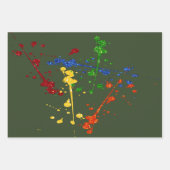 Glitter Paintball Feest Verfspatten Inpakpapier Vel (Voorkant)