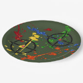 Glitter Paintball Party - Doelstellingen voor papi Papieren Bordje (Gekanteld)