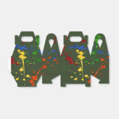 Glitter Paintball Party Paint Splatter Bedankdoosjes (Uitgevouwen)