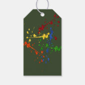 Glitter Paintball Party Paint Splatter Cadeaulabel (Voorkant)