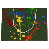 Glitter Paintball Party Paint Splatter Groot Cadeauzakje (Voorkant)